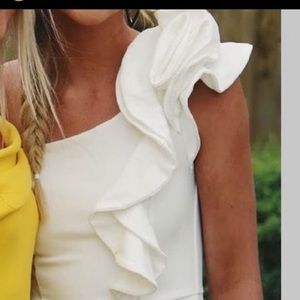 Long, white prom dress. Size small.